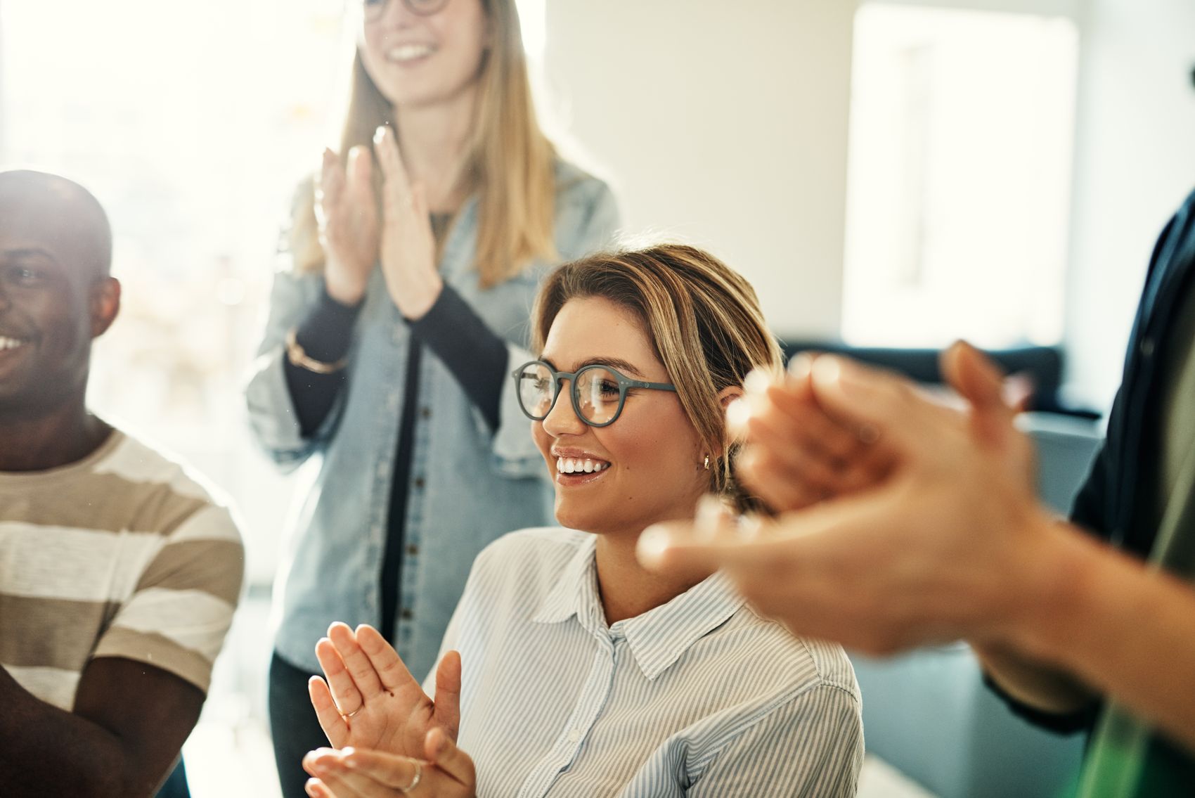 Applause at the end of a meeting